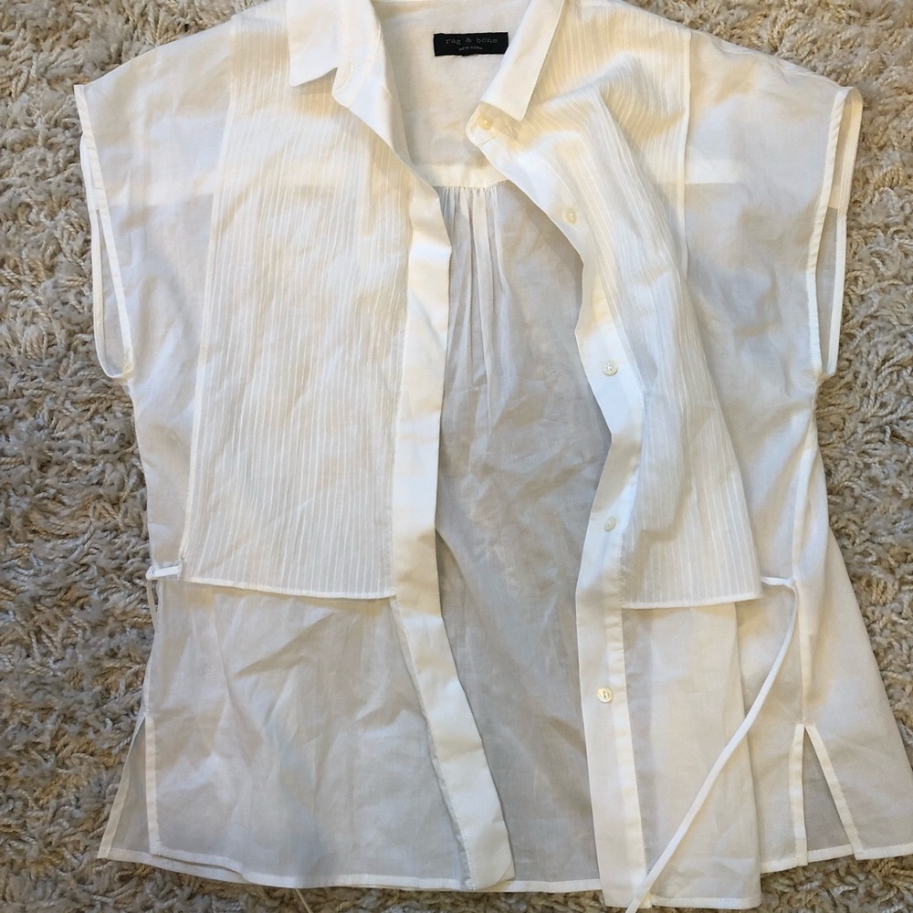 Rag And Bone Button Down White Blouse - image 2